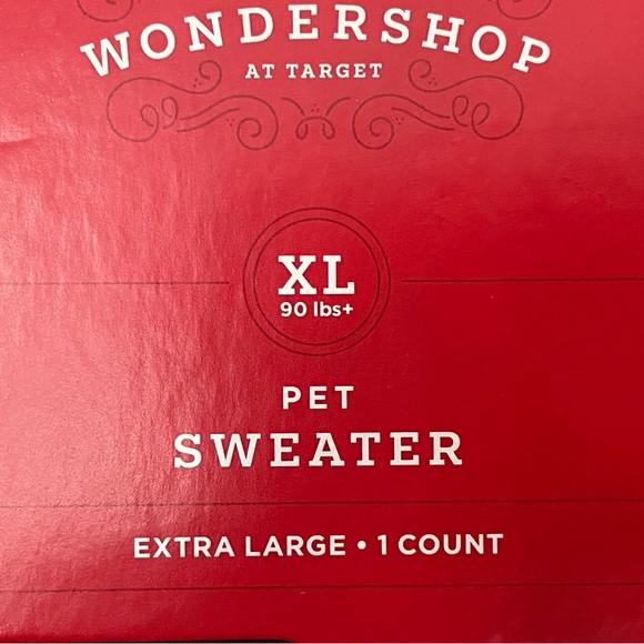 3/$20 Wondershop Pet Dog Sweater Red and White Size XL - Picture 4 of 7